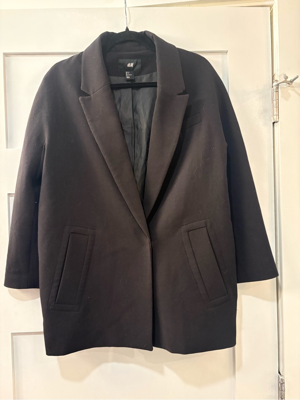 H&M Black Tailored Single-Breasted Blazer Jacket